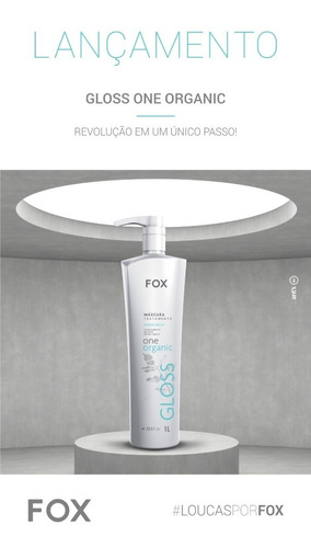 Escova Progressiva Fox Gloss One Organic Sem Formol 1 Litro