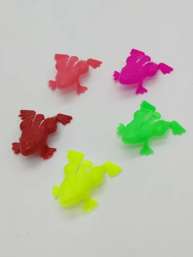 SOIMISS 50 Ranas Saltarinas De Plástico – Juguetes De Presión Divertidos En Colores Aleatorios, Pack De 50 Unidades De 5.5 Cm, Ideales Para Fiestas, Juegos Infantiles Y Regalos Sorpresa
