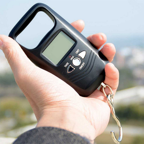 Mini Báscula Electrónica Portátil Negra Para Colgar