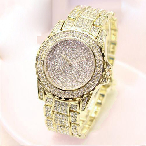 Relojes De Cuarzo Analógicos De Diamantes De Lujo Para Mujer