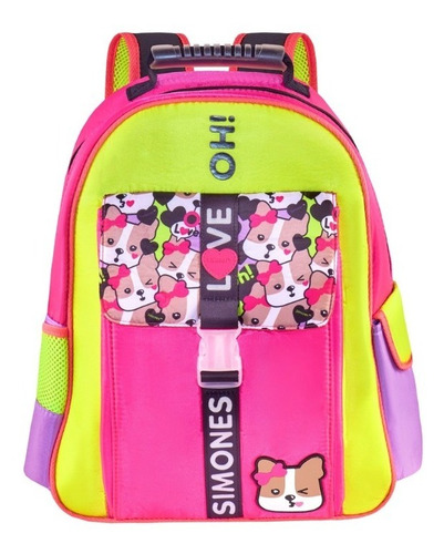 Mochila Espalda Escolar Simones Cresko Primaria Jardin 41cm