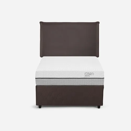 Diván Cama Pratta 1,5 Plazas + Respaldo Maurice Chocolate