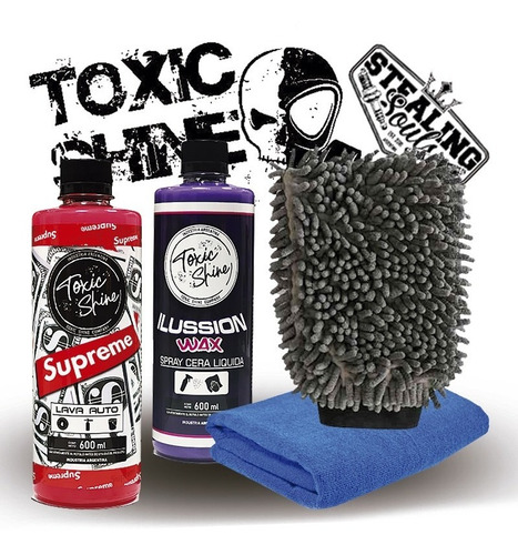 Toxic Shine | Kit Combo Lavado | Básico #45 | Shampoo + Cera