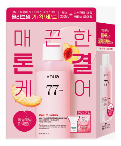 Anua Peach 77% Niacin Essence Toner 250ml - K Beauty Momento De Aplicación Día/noche Tipo De Piel Todo Tipo De Piel