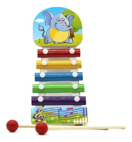 Xilofono Marimba Pequeña Juguete Niños Musical Madera Sz-095 Color Elefante / Sz-095 Abeja / Sz-095 Elefante / Sz-095 Mariquita /sz-095 Tigre / Sz-095