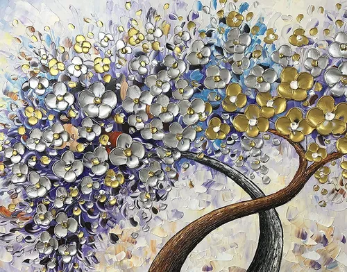 Cuadro De Árbol De La Suerte Pinturas Al Óleo