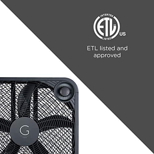 Ventilador De Caja 50 Cm, 3 Velocidades, Color Negro