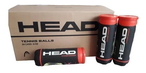 Pelotas Tenis Head Championship X3 Caja X24 Tubos Enraqueton