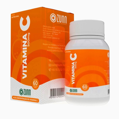 Vitamina C Pura 60 Capsulas Energia Quema Grasas