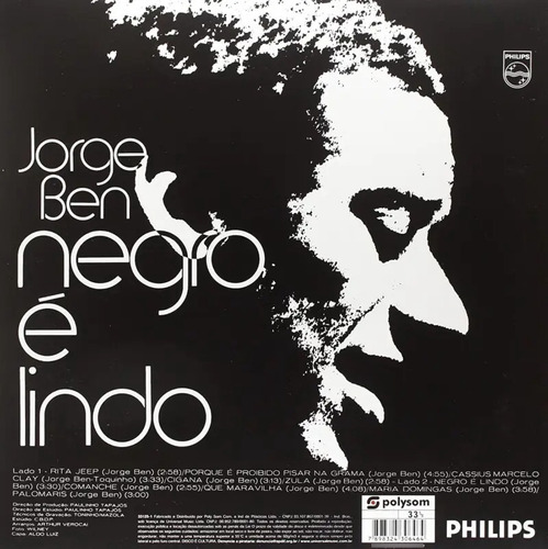 Vinil Lp Lp Jorge Ben - Negro É Lindo Novo_lacrado Relançam