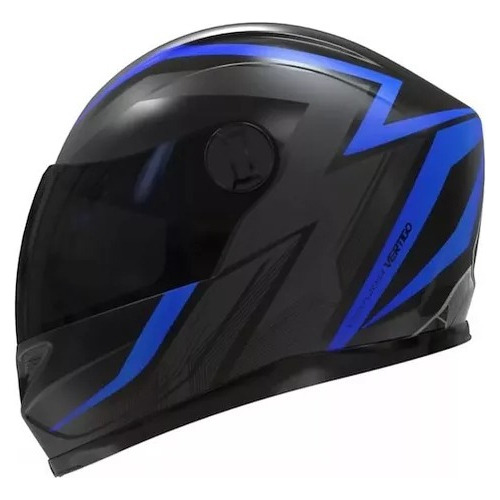 Casco integral Vertigo V32 Influence azul mate y negro talla M para moto seguro