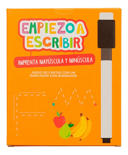 Empiezo A Escribir Imprenta Libro Juego De Cartas Marcador