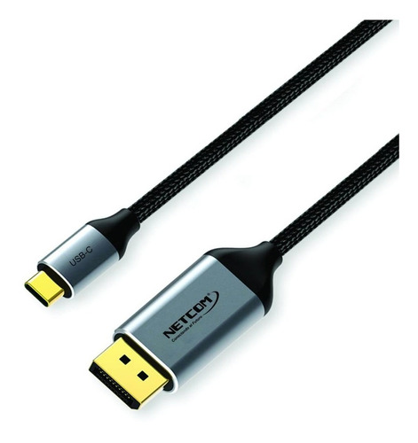 Cable Usb 3.1 Tipo C A Displayport Netcom Pvc Macho 1.8 M 8k