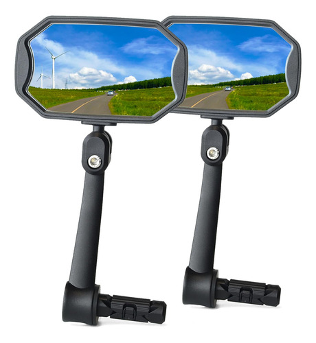 Espejos De Bicicleta Convex Alta Definición 1 Par A: Lente Plateada 1 Par