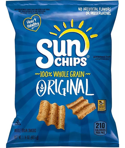 Sunchips Pack Variado, Papas De Grano Integral -pack 30 Pzs