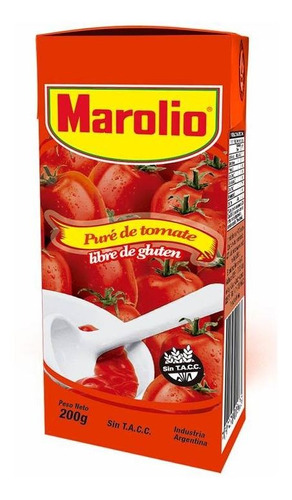 Pack X 18 Unid. Pure  Tb 200 Gr Marolio Pure De Tomates