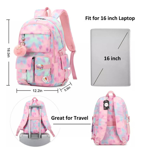 Mochila Para Adolescentes Y Estudiantes De Secundariamochila De Estudiante De Dibujos Animados De Gran Capacidad, Temporada De Vuelta Al Cole