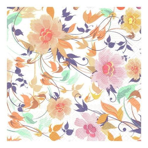 Imagen 7 de 7 de Servilletas Decoupage Laura Craft Set Mariposa Floral 1