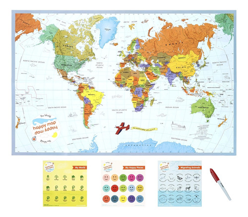 The World Happy Map® | Aprendizaje Global Con Mapa Mundial.