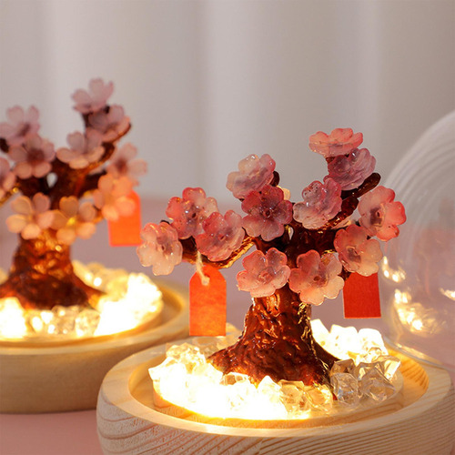 Lámpara De Noche De Flores Diy, Lámpara De Mesa Con