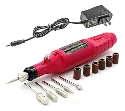 Torno De Uñas Eléctrico Profesional + Kit De Fresas Manicura