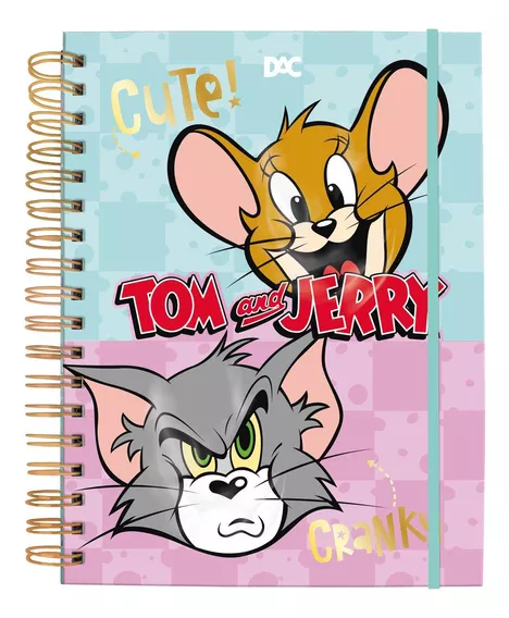 Caderno Smart Colegial - Dac - Tom E Jerry Com 10 Divisórias