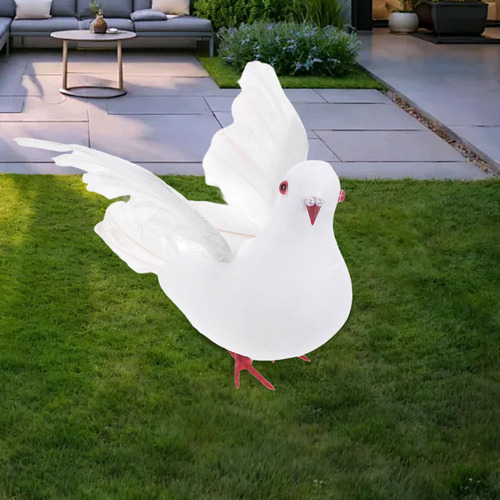 Decoración De Palomas Artificiales Esculturas De 20cmx13cm