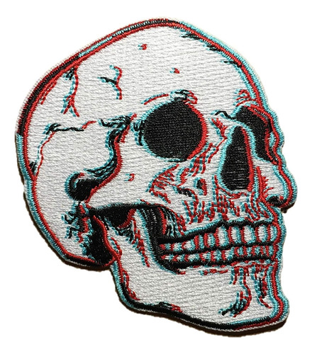 Patchclub Parche De Calavera 3d Totalmente Bordado - Parche 