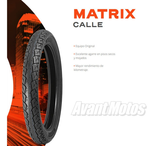 Cubierta 80 100 18 Matrix Trasera Levorin Avant Motos