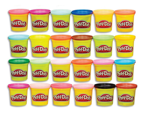 Hasbro Play-doh, Paquete Con 24 Latas Distintos Colores