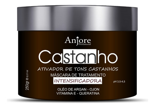 Máscara Intensa Marrom E Castanho Iluminado Anjore 250gr