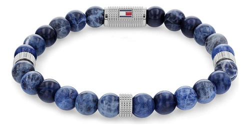 Pulsera Tommy Hilfiger Beaded Stone Azul Para Hombre Color 52028