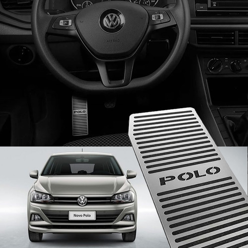 Acessório Descanso De Pé Em Inox Volkswagen Polo Premium