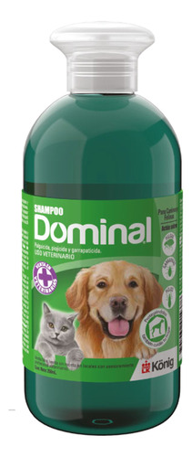 Shampoo Dominal Anti Pulgas Y Garrapatas Para Perros Y Gatos