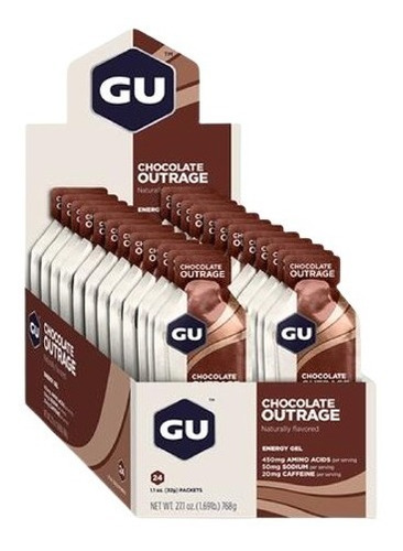 Gu Energy Gel Chocolate Geles Energeticos 24 Unidades X Caja