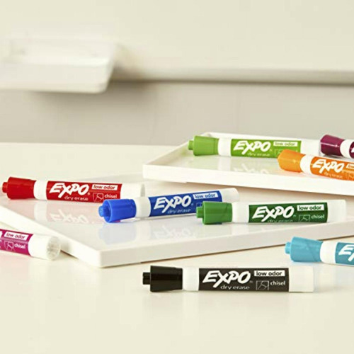 Expo Low-odor Dry Erase Markers, Chisel Tip, Assorted
