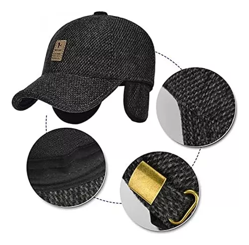 Comprar Gorra de invierno cálida, gorra deportiva de Golf, gorras de  béisbol para hombres, gorras casuales de moda para papá con orejeras  gruesas