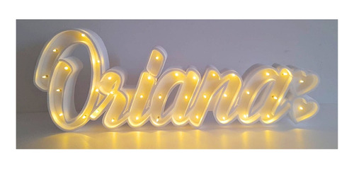 Nombres Iluminados 4 Letras 35 Cm - Polyfan Cartel Con Luces