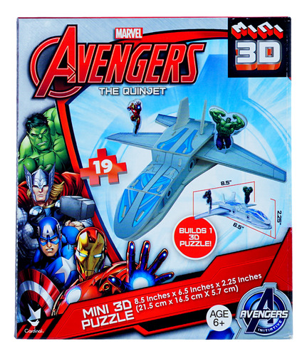 Mini 3d Puzzle Marvel Avengers The Quinjet 19 Pieces