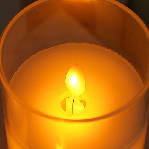 Velas Sin Llama Parpadeantes De 3 Piezas, Votiva Para Claro