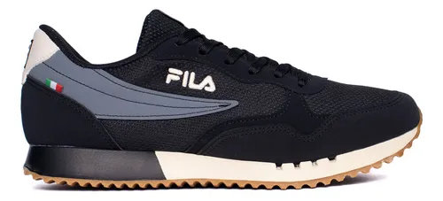 Tênis Masculino Fila Euro Jogger Sport Ii Preto/bege