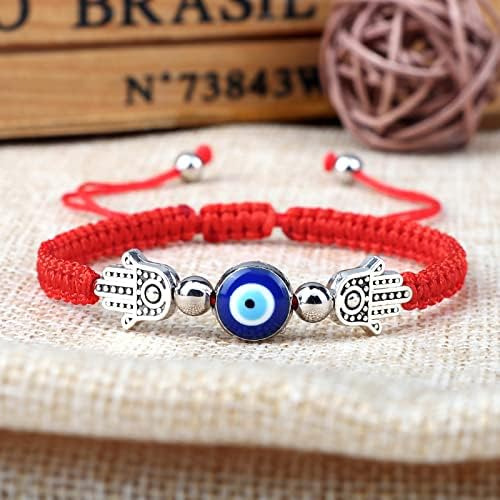 Fesciory Evil Eye Pulseras Para Mujer, 2 Piezas De Hilo Rojo