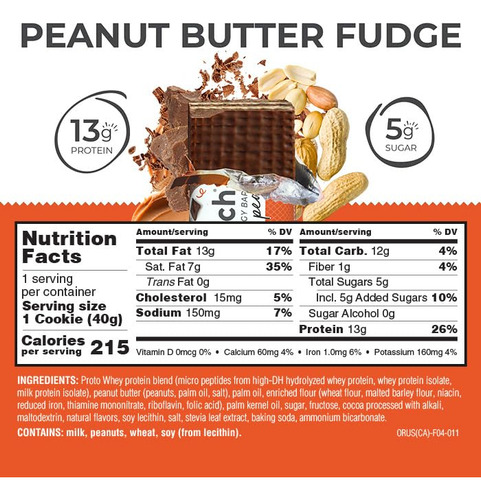 Suplemento con sabor a dulce de mantequilla de maní Power Crunch X 12 unidades