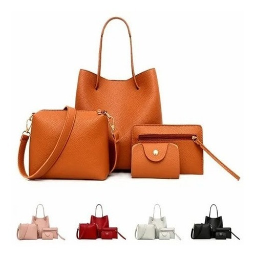 Imagen 2 de 8 de Bolso Casual De Nueva Moda Para Mujer, 4 Piezas