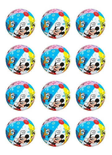 Pelota Playa Inflable Mickey Mouse Multicolor Bestway 12 Pzs