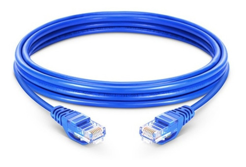 Cable De Red Internet 3 Metros Jaltech Azul