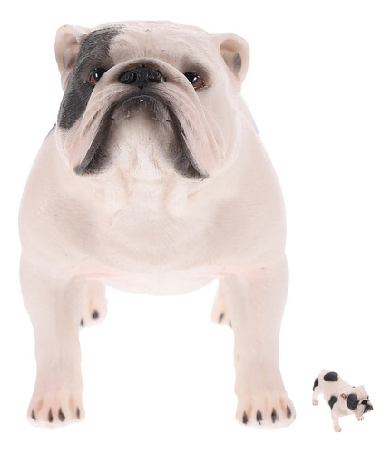 Ornamentos De Animais Reais Simulados Em Pvc De Bulldogs Ani