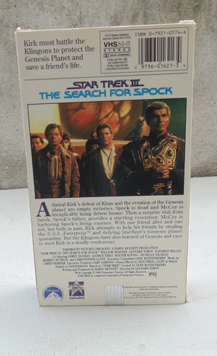 Star Trek 3 The Search For Spock Vhs (Usado)