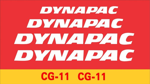 Kit De Adesivos Rolo Compactador Compatível Com Dynapac Cg11 Cor DYNAPAC CG-11
