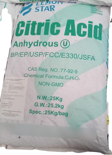 Acido Anhidro Citrico Puro X 25kg